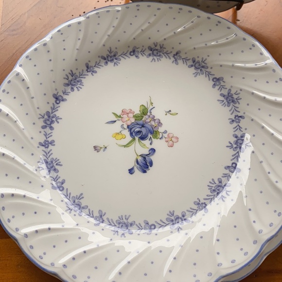 3 Blue Peony Nikko Tableware appetizer plates - Picture 2 of 5